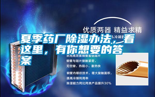 夏季藥廠除濕辦法，看這里，有你想要的答案