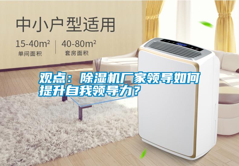 觀點：除濕機廠家領導如何提升自我領導力？