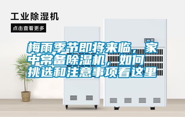 梅雨季節即將來臨，家中常備除濕機，如何挑選和注意事項看這里