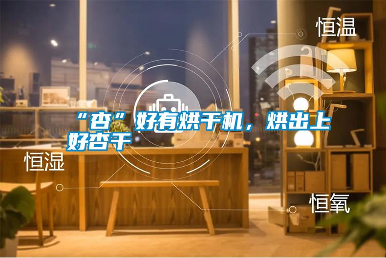 “杏”好有烘干機，烘出上好杏干