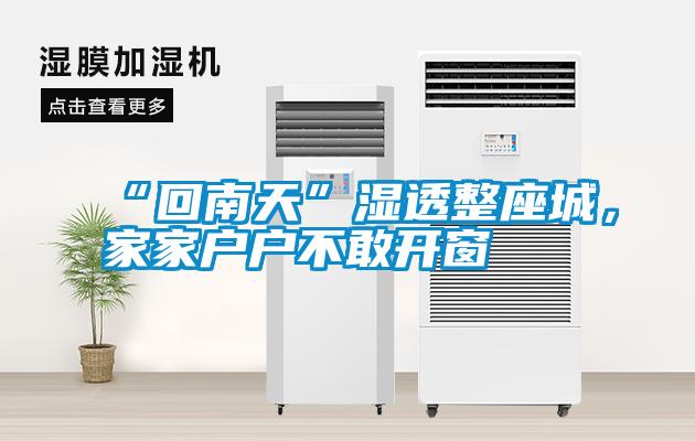 “回南天”濕透整座城，家家戶戶不敢開窗