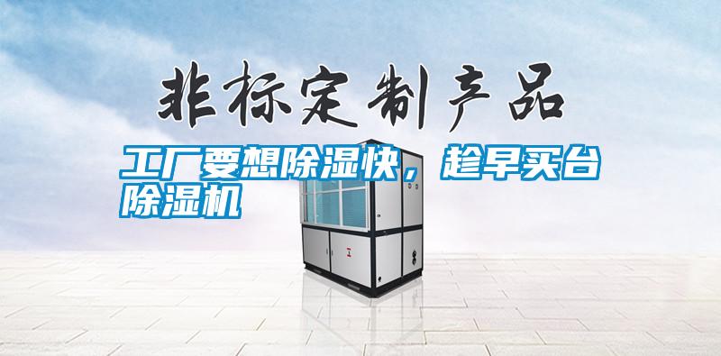 工廠要想除濕快，趁早買臺除濕機