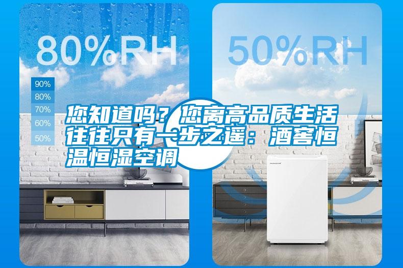 您知道嗎？您離高品質生活往往只有一步之遙：酒窖恒溫恒濕空調