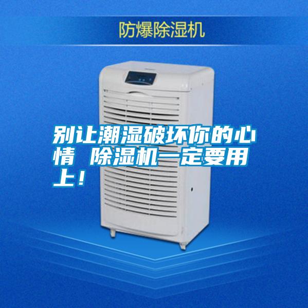 別讓潮濕破壞你的心情 除濕機一定要用上！