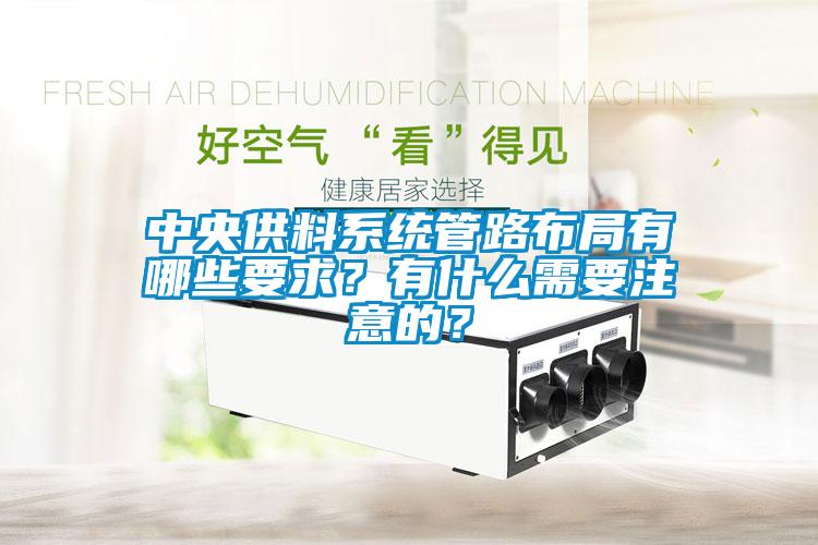 中央供料系統管路布局有哪些要求？有什么需要注意的？