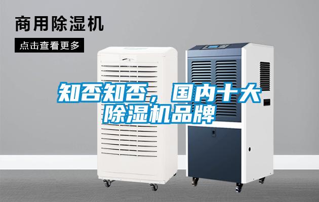知否知否，國內十大除濕機品牌