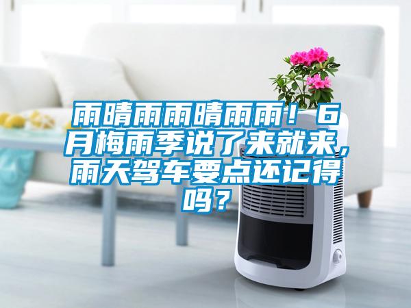 雨晴雨雨晴雨雨！6月梅雨季說了來就來，雨天駕車要點還記得嗎？