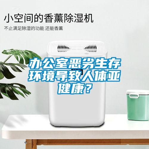 辦公室惡劣生存環境導致人體亞健康？