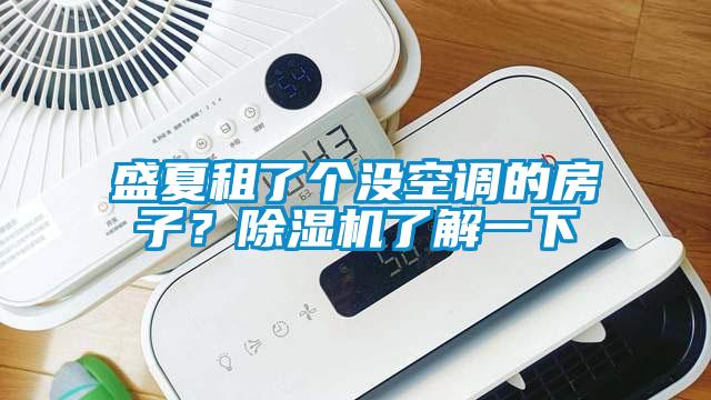 盛夏租了個沒空調的房子？除濕機了解一下