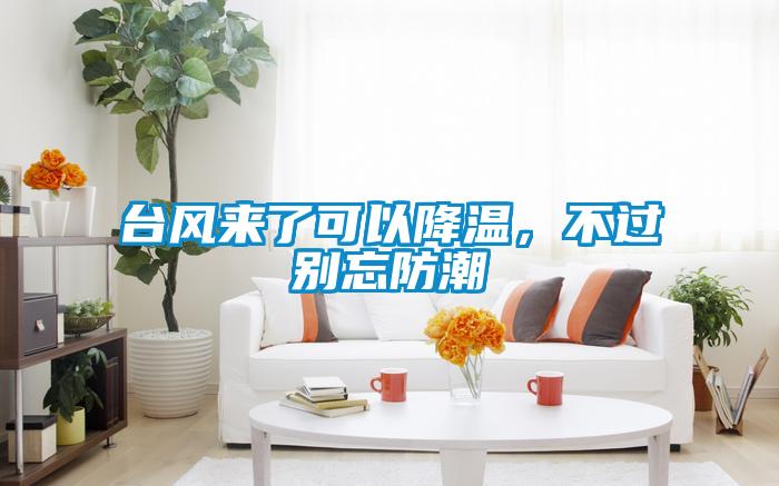 臺風來了可以降溫，不過別忘防潮