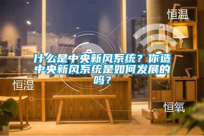 什么是中央新風系統？你造中央新風系統是如何發展的嗎？