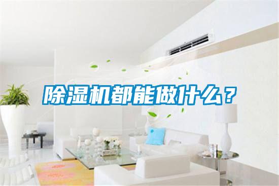 除濕機都能做什么？