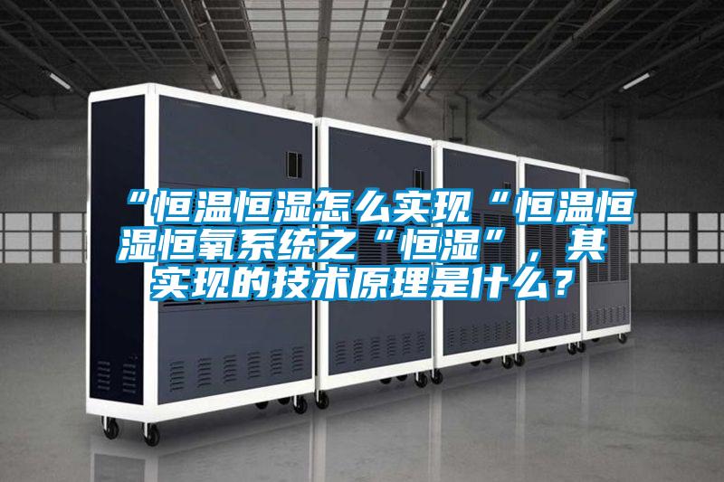 “恒溫恒濕怎么實現“恒溫恒濕恒氧系統之“恒濕”，其實現的技術原理是什么？