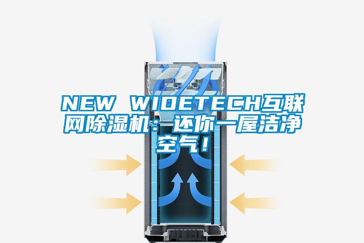 NEW WIDETECH互聯網除濕機：還你一屋潔凈空氣！