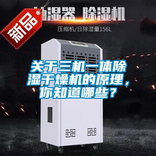 關于三機一體除濕干燥機的原理，你知道哪些？