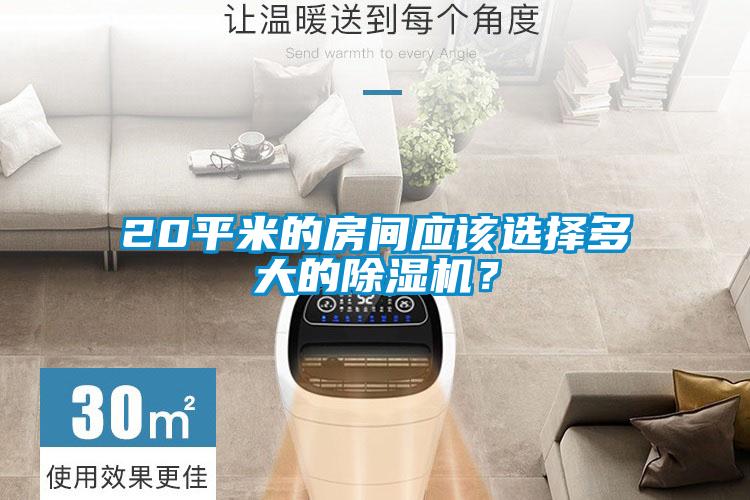20平米的房間應該選擇多大的除濕機？