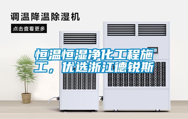 恒溫恒濕凈化工程施工，優選浙江德銳斯