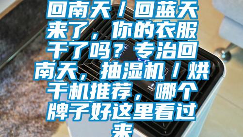 回南天／回藍天來了，你的衣服干了嗎？專治回南天，抽濕機／烘干機推薦，哪個牌子好這里看過來