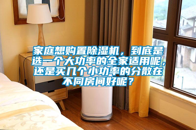 家庭想購置除濕機，到底是選一個大功率的全家適用呢，還是買幾個小功率的分散在不同房間好呢？