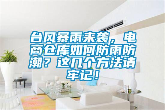 臺風暴雨來襲，電商倉庫如何防雨防潮？這幾個方法請牢記！