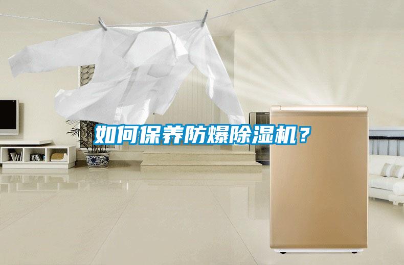 如何保養防爆除濕機？