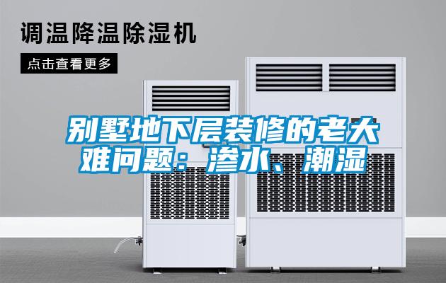 別墅地下層裝修的老大難問題：滲水、潮濕