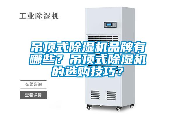 吊頂式除濕機品牌有哪些？吊頂式除濕機的選購技巧？