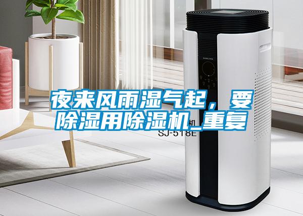 夜來風雨濕氣起，要除濕用除濕機_重復