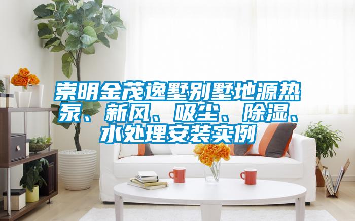 崇明金茂逸墅別墅地源熱泵、新風、吸塵、除濕、水處理安裝實例