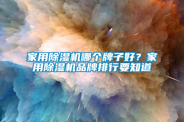 家用除濕機哪個牌子好？家用除濕機品牌排行要知道