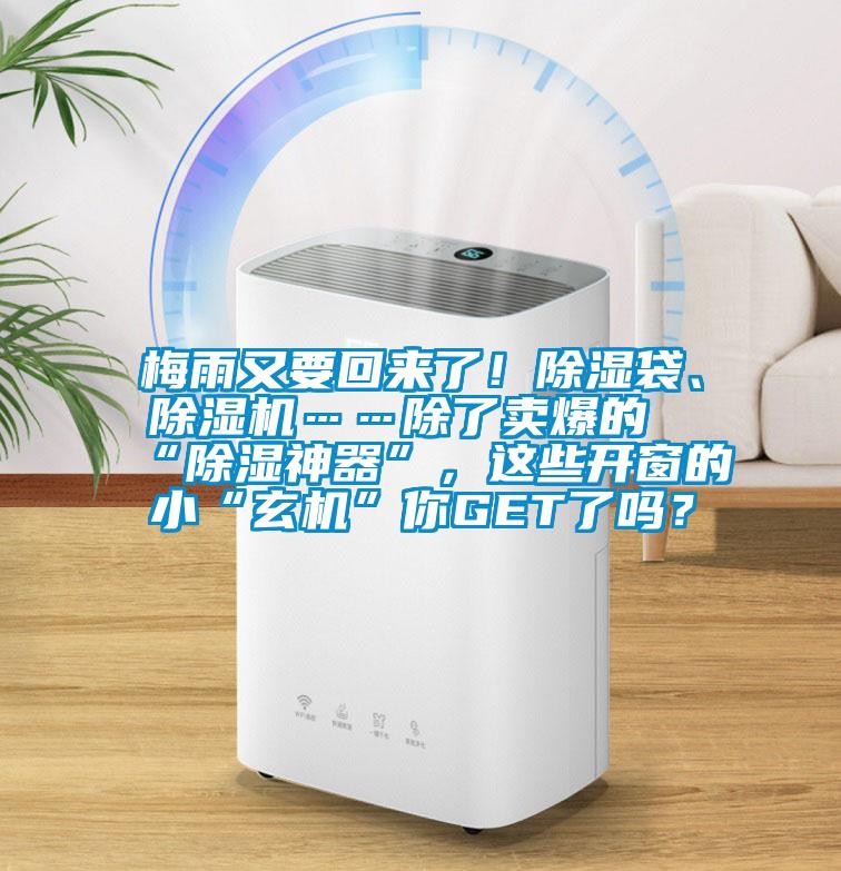 梅雨又要回來了！除濕袋、除濕機……除了賣爆的“除濕神器”，這些開窗的小“玄機”你GET了嗎？