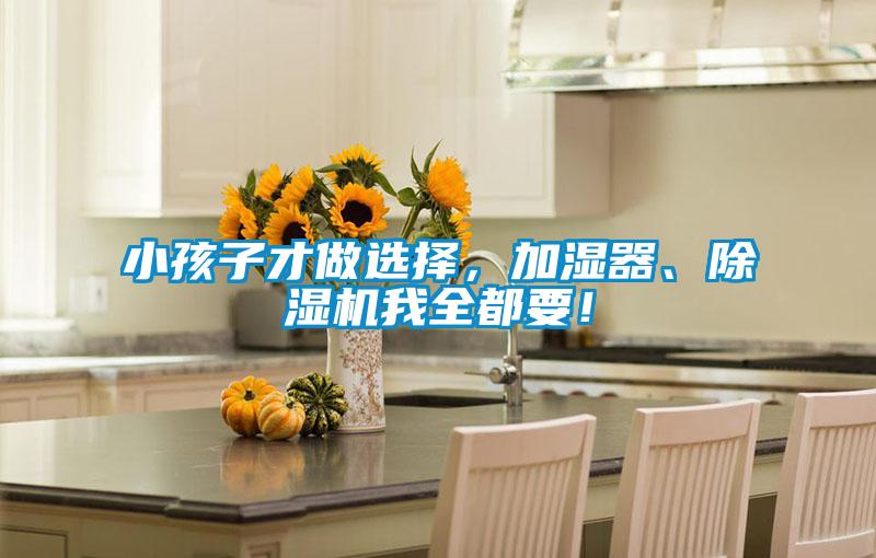 小孩子才做選擇，加濕器、除濕機我全都要！