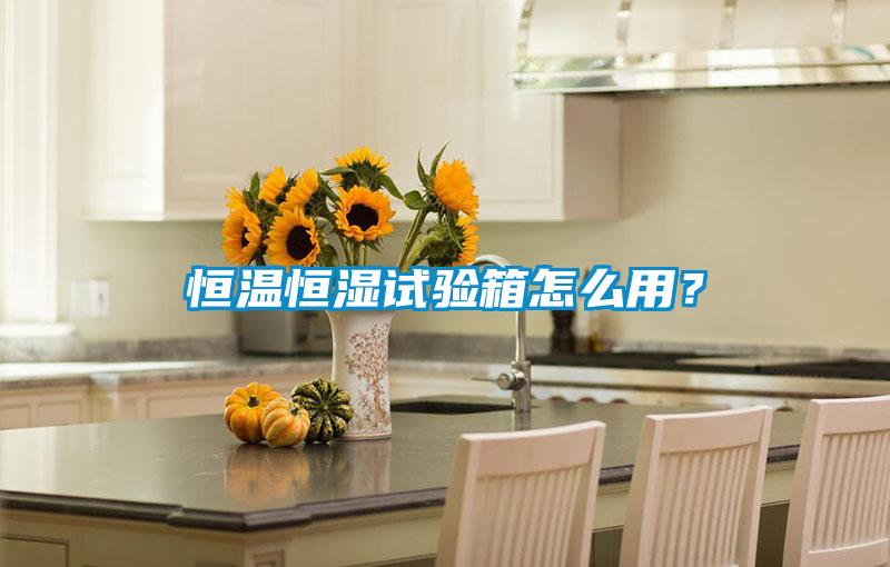 恒溫恒濕試驗箱怎么用？