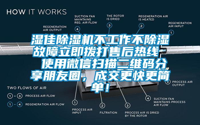 濕佳除濕機不工作不除濕故障立即撥打售后熱線  使用微信掃描二維碼分享朋友圈，成交更快更簡單！