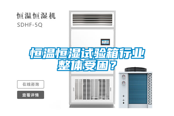 恒溫恒濕試驗箱行業整體受困？