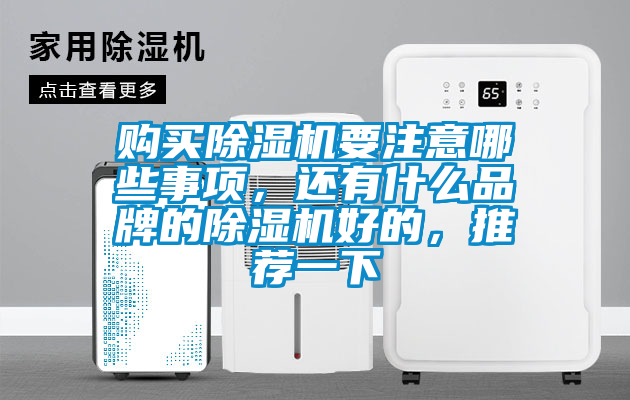 購買除濕機要注意哪些事項，還有什么品牌的除濕機好的，推薦一下