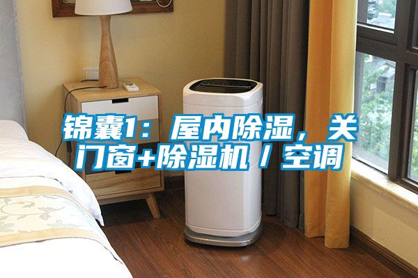 錦囊1：屋內除濕，關門窗+除濕機／空調