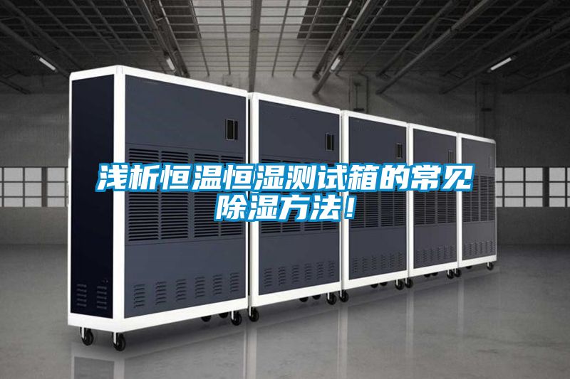 淺析恒溫恒濕測試箱的常見除濕方法！