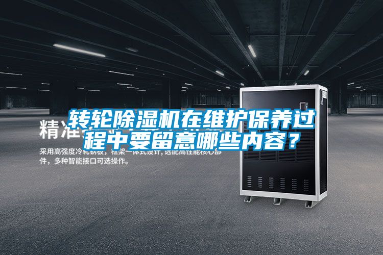 轉輪除濕機在維護保養過程中要留意哪些內容？