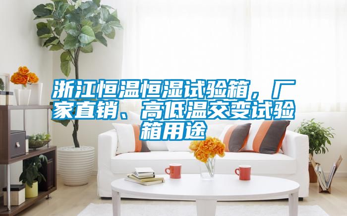 浙江恒溫恒濕試驗箱，廠家直銷、高低溫交變試驗箱用途