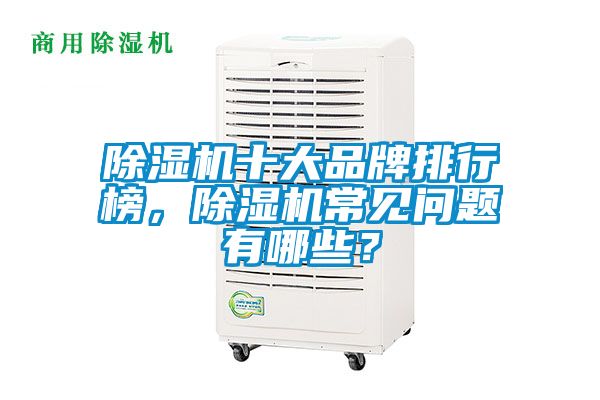 除濕機十大品牌排行榜，除濕機常見問題有哪些？