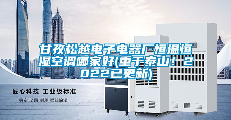 甘孜松越電子電器廠恒溫恒濕空調哪家好(重于泰山！2022已更新)