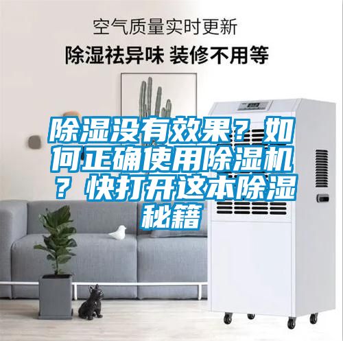 除濕沒有效果？如何正確使用除濕機？快打開這本除濕秘籍