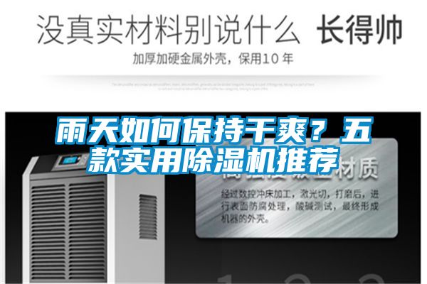 雨天如何保持干爽？五款實用除濕機推薦